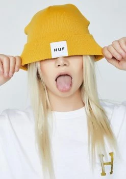HUF Mustard Box Logo Beanie Hats