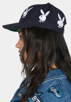 HUF Playboy Rhinestone Navy 6 Panel Hat
