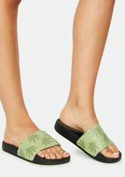 HUF Green Plantlife Graphic Slides