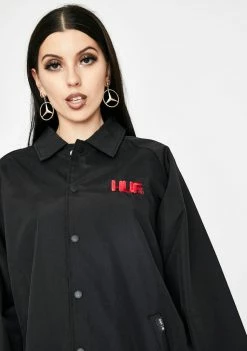 Outerwear Black Huf The Magic Dragon Coach Jacket