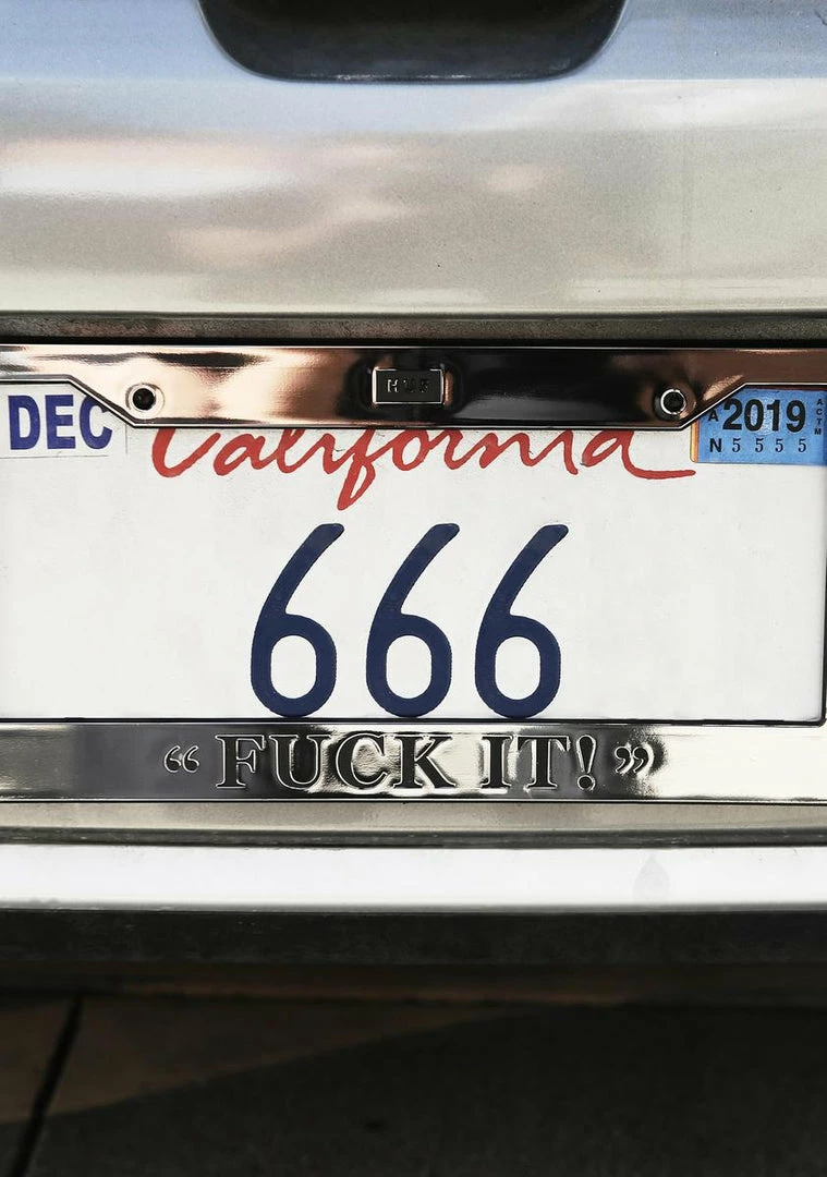 Hot Sale 😉 HUF Fuxx It License Plate Frame Other Shit ❤️ 3 HUF Fuxx It License Plate Frame Other Shit