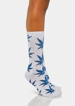 HUF White Green Buddy Crew Socks