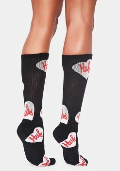 HUF Plastic Hearts Crew Socks Socks & Tights