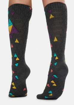 HUF Triple Triangle Pattern Crew Socks