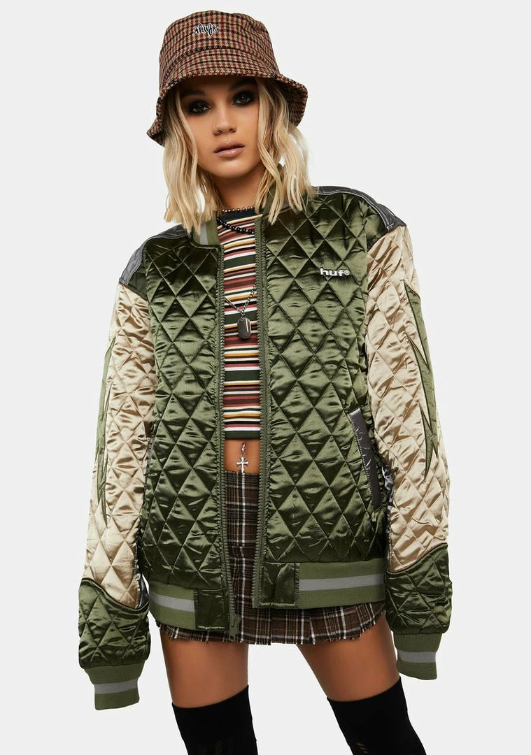 Wholesale โ HUF Outerwear Lightning Bomber Jacket ๐ 3 HUF Outerwear Lightning Bomber Jacket