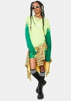 Brand new π HUF Bio Lime Widow Long Sleeve Graphic Tee Tops π 8 HUF Bio Lime Widow Long Sleeve Graphic Tee Tops