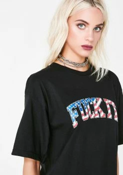 HUF Fuck It Flag Tee Tops