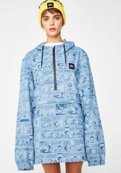 HUF Outerwear Peanuts Spikes Indigo Anorak