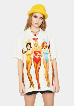 HUF Tops X Playboy Bunnies Woven Button Up Shirt
