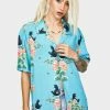 HUF Godzilla Resort Button Up Shirt Tops