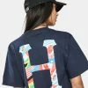 HUF French Navy Global Trip Classic H Graphic Tee