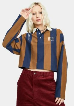 HUF Marka Long Sleeve Polo Shirt