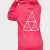 HUF Hot Pink Essentials Triple Triangle Pullover Hoodie Tops