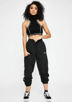 HUF Black Marathon Track Pants Bottoms