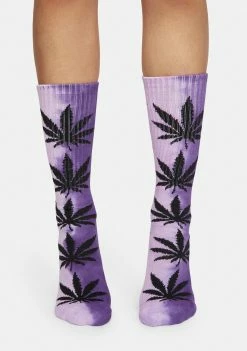 HUF Purple Tie Dye Plantlife Socks Socks & Tights