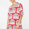 HUF Tops X Budweiser Label Button Up Shirt