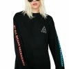 HUF Tops Multi Triple Triangle Long Sleeve Tee