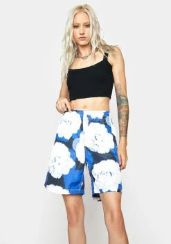 Cheapest 👍 HUF Blue Hamptons Floral Beach Shorts 🛒 7 HUF Blue Hamptons Floral Beach Shorts
