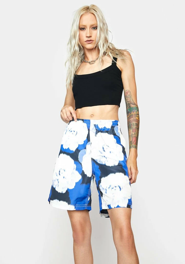 Cheapest 👍 HUF Blue Hamptons Floral Beach Shorts 🛒 4 HUF Blue Hamptons Floral Beach Shorts