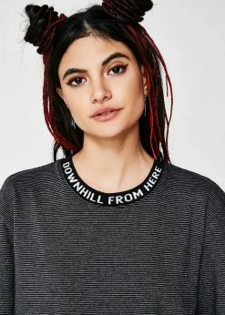 HUF Downhill Long Sleeve Stripe Shirt Tops