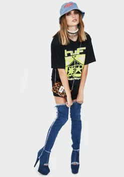 HUF Black Deep House Graphic Tee