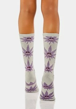 HUF Socks & Tights Grey Green Buddy Crew Socks