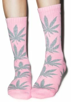 HUF Pink Plantlife Crew Socks Socks & Tights