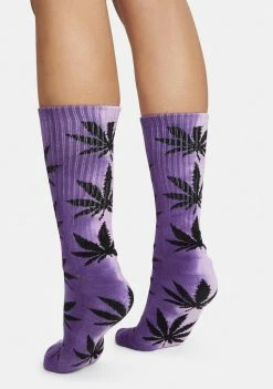 HUF Purple Tie Dye Plantlife Socks Socks & Tights