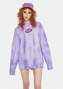 HUF Relax Violet Tie Dye Pullover Hoodie Tops