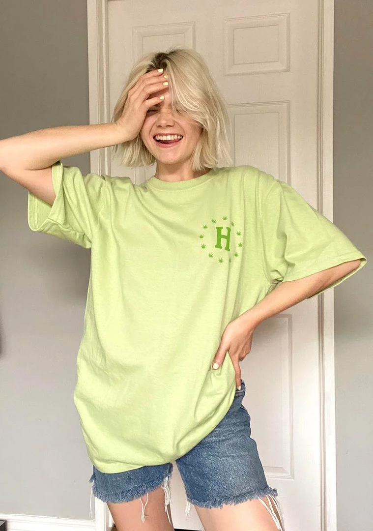 Discount π₯ HUF Tops Pistachio Galaxy Strains Graphic Tee π 5 HUF Tops Pistachio Galaxy Strains Graphic Tee