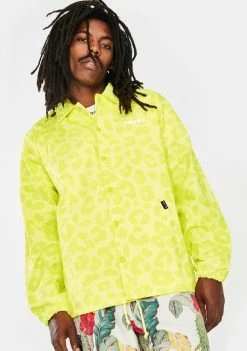 HUF Outerwear Neo Leopard Coach Jacket