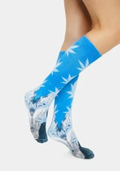 HUF Aquatic Blue Digital Plantlife Socks