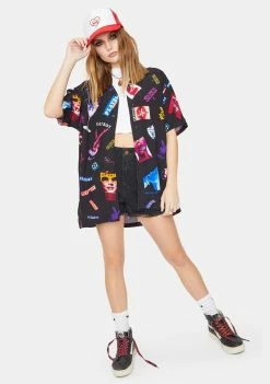 HUF Tops X Playboy Collage Woven Button Up Shirt