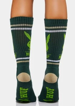 New ๐งจ HUF Playboy Green Rabbit Head Crew ๐งฆ Socks ๐งฆ Socks & Tights ๐ 7 HUF Playboy Green Rabbit Head Crew Socks Socks & Tights
