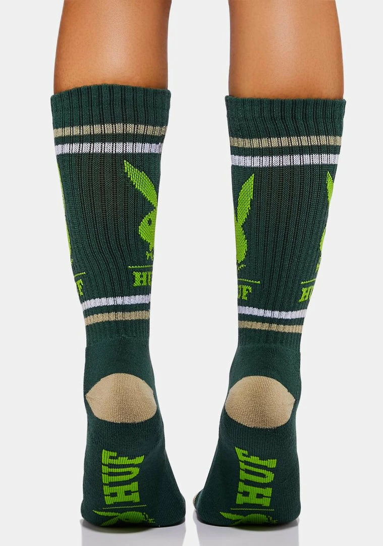 New ๐งจ HUF Playboy Green Rabbit Head Crew ๐งฆ Socks ๐งฆ Socks & Tights ๐ 5 HUF Playboy Green Rabbit Head Crew Socks Socks & Tights