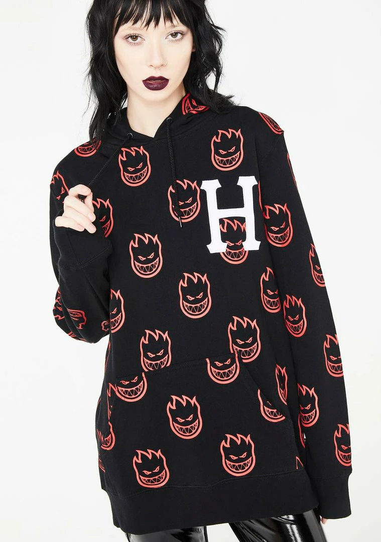 Best Sale ๐ HUF Spitfire Bighead Pullover Hoodie ๐ฅฐ 3 HUF Spitfire Bighead Pullover Hoodie