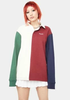 HUF Mick Color Block Rugby Polo Shirt