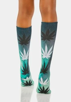 HUF Socks & Tights Green Digital Plantlife Crew Socks