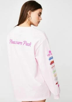 HUF X Trojan Pleasure Pack Pink Long Sleeve Tee