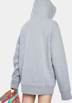 HUF Heather Grey Plastic Heart Pullover Hoodie