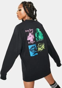 HUF Tops Deja Vu Long Sleeve Tee