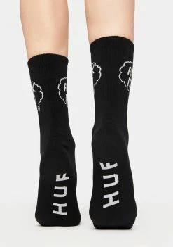 HUF Black Fuck It 1/4 Socks