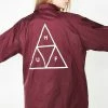 HUF Maroon Triple Triangle Coaches Jacket