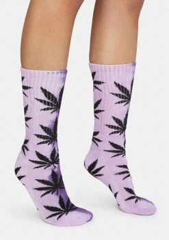 HUF Purple Tie Dye Plantlife Socks Socks & Tights